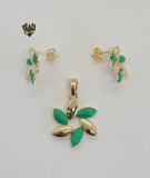 (1-6186-3) Gold Laminate - Flower Set - BGO - Fantasy World Jewelry