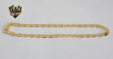 (1-0043) Gold Laminate - 4mm Flat Marine Anklet - 10" - BGF - Fantasy World Jewelry
