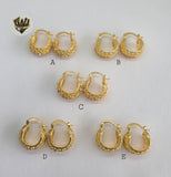 (1-2647-B) Gold Laminate Hoops - BGO - Fantasy World Jewelry