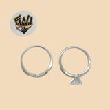 (2-5242) 925 Sterling Silver - Wedding Ring - Fantasy World Jewelry