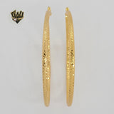 (1-2743) Gold Laminate - Diamond Cut Hoops - BGO - Fantasy World Jewelry