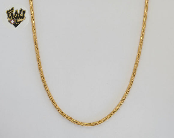 (1-1681) Gold Laminate - 3mm Alternative Link Chain - BGO