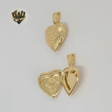 (1-2373) Gold Laminate - Heart Pendants - BGF