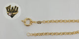 (1-0436) Gold Laminate Bracelet - 4.5mm Rolo Link Chain - Fantasy World Jewelry