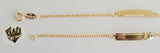 (1-0944-1) Gold Laminate - 2mm Curb Link w/ Plate Bracelet - 6" - BGO - Fantasy World Jewelry