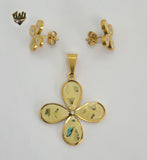 (4-9082) Stainless Steel - Flower Set. - Fantasy World Jewelry