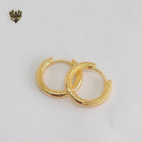 (1-2504-A) Gold Laminate - Balls Hoops - BGO - Fantasy World Jewelry