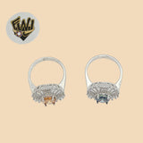 (2-5120) 925 Sterling Silver - Zircon Ring - Fantasy World Jewelry