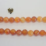 (MBEAD-222) 10mm Carnelian Faceted Beads - Fantasy World Jewelry