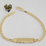 (1-60064) Gold Laminate -3.5mm Curb Link Men Bracelet w// Plate - 8" - BGF - Fantasy World Jewelry