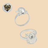 (2-5034) 925 Sterling Silver - Frog Ring - Fantasy World Jewelry