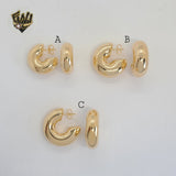(1-2986) Gold Laminate - Half Chunky Hoops - BGF