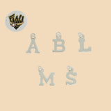(2-2119-1) 925 Sterling Silver - Letters Pendants. - Fantasy World Jewelry