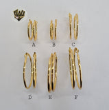(1-2869) Gold Laminate - Plain Hoops - BGO - Fantasy World Jewelry