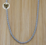 (2-8077) 925 Sterling Silver - 2.4mm Popcorn Link Chains. - Fantasy World Jewelry
