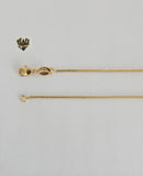 (1-6061) Gold Laminate- Necklace with Boy and Girl- BGF - Fantasy World Jewelry