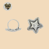 (2-5076) Plata de Ley 925 - Anillo Estrella de Mar