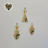 (1-2253-1) Gold Laminate - Zircon Evil Eye Pendants - BGO