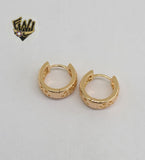 (1-2521) Gold Laminate - Rose Gold Hoops - BGO - Fantasy World Jewelry