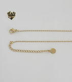 (4-7034) Stainless Steel - 1mm Cross Necklace - 16". - Fantasy World Jewelry