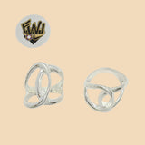(2-5056) 925 Sterling Silver - Alternative Double Ring - Fantasy World Jewelry
