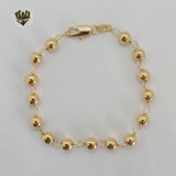 (1-0709) Gold Laminate - 6.5mm Bracelet - 8" - BGF - Fantasy World Jewelry