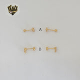 (1-1145-1) Gold Laminate - Kid Stud Earrings - BGF