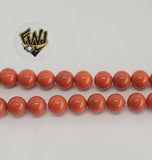 (MBEAD-95) 8mm Coral Beads - Fantasy World Jewelry