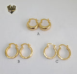 (1-2648 A-A) Gold Laminate Hoops - BGO - Fantasy World Jewelry
