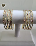 (1-4011) Gold Laminate - 2.5mm Three Tones Bangles - Dozen - BGO - Fantasy World Jewelry