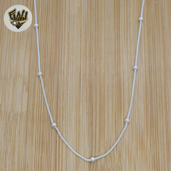 (2-66004) 925 Sterling Silver - 1mm Popcorn Balls Link Chain. - Fantasy World Jewelry