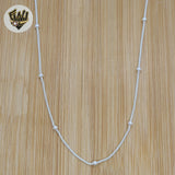 (2-66004) 925 Sterling Silver - 1mm Popcorn Balls Link Chain. - Fantasy World Jewelry