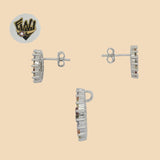 (2-6316) 925 Sterling Silver - Multicolor Zircon Set. - Fantasy World Jewelry