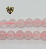 (MBEAD-170) 10mm Quarzo Rosado Faceted Beads - Fantasy World Jewelry