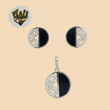 (2-6328) 925 Sterling Silver - Zircon Set. - Fantasy World Jewelry