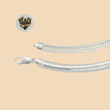 (2-66050) 925 Sterling Silver - 6mm Omega Necklace. - Fantasy World Jewelry