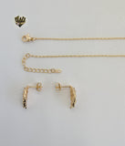 (1-6144) Gold Laminate - Zircon Butterfly Set - BGO - Fantasy World Jewelry