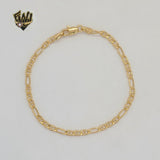 (1-0419-1) Pulsera Figucci de oro laminado de 4 mm - 18 cm - BGF