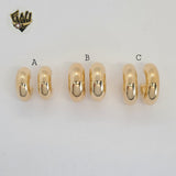 (1-2986) Gold Laminate - Half Chunky Hoops - BGF