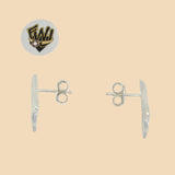 (2-3265) 925 Sterling Silver - Mermaid Stud Earrings. - Fantasy World Jewelry