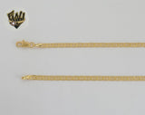 (1-1930) Gold Laminate - 3mm Carved Mariner Link Chain - BGF