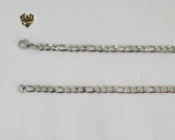 (4-3125) Stainless Steel - 3mm Figaro Link Chain. - Fantasy World Jewelry