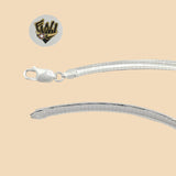 (2-66049) 925 Sterling Silver - 4mm Omega Set. - Fantasy World Jewelry