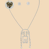 (2-66019) 925 Sterling Silver - 1.5mm Link Zircon Set. - Fantasy World Jewelry