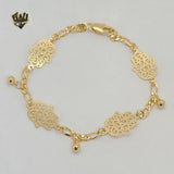 (1-0668) Gold Laminate - 3mm Hand Bracelet - 7.5" - BGF - Fantasy World Jewelry