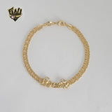 (1-0721) Gold Laminate - 4.5mm Double Curb Link Bracelet - BGF