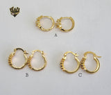 (1-2650 D-E) Gold Laminate Hoops - BGO - Fantasy World Jewelry