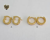 (1-2933) Gold Laminate Hoops - BGO - Fantasy World Jewelry