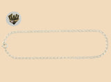 (2-0119) 925 Sterling Silver - 2.5mm Marine Link Anklet - 10" - Fantasy World Jewelry