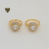 (1-3179) Gold Laminate - CZ Ring - BGO - Fantasy World Jewelry